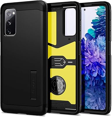 Spigen Tough Armor shell designed for Samsung Galaxy S20 Fe (6.5 inches) with strong impact foam - Black.. DIAYTAR NIGERIA: Empowering Nigerians with access to affordable products delivered within 8 days.