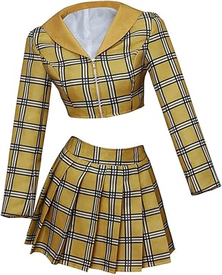 Clueless transparent cosplay dress, yellow tiles, skirt, Halloween costume for women and girls.. Shop confidently on DIAYTAR Nigeria — everything you need, delivered quickly.
