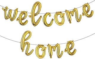 16 "Ballons banner Welcome Home Aluminum Balls with Letters for Celebration and Birthday (L Welcome Home Gold).. Elevate your shopping experience with DIAYTAR NIGERIA's vast catalog and budget-friendly options.