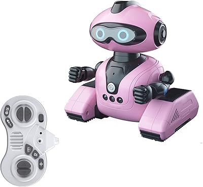 Bonita remote -controlled electric robot for children rechargeable/powered by 360 ° rotary head rotary battery LED detection of eye tactile tactile interaction Music recording Recorded the falls (pink rechargeable).. Shop efficiently from anywhere with DIAYTAR NIGERIA's comprehensive platform and quick delivery options.