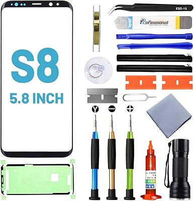 TPYAG replacement screen for Samsung Galaxy S8 5.8 inch, screen repair kit with waterproof adhesive (no OLED or touchscaping).. DIAYTAR NIGERIA brings the nation's largest product catalog to your doorstep at prices you'll appreciate.