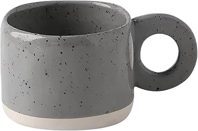 Ceramic coffee cup with ring handle - 300 ml, coffee cups and hand -painted cups for cooking, coffee cup, tea, American latte (green).. DIAYTAR NIGERIA revolutionizes online shopping with competitive prices and reliable 5-8 day delivery.