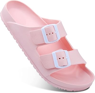 DL Sliding Sandals for Women, Summer Sandals with double loop, adjustable in EVA, Waterproof, for swimming pool, bathroom, shower, comfortable, non -slip.. DIAYTAR NIGERIA brings affordable shopping to your fingertips with reliable delivery in less than 8 days.