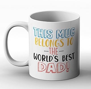 Bww print Ltd This cup belongs to the best dad in the world - Gift cup - lettering design.. Save more, wait less — DIAYTAR Nigeria delivers faster than ever.
