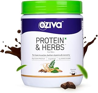 Osiva Protein & Herbs, for men (Lactoserum protein 23 g, 5.5 g, BCAA and Ayurvedic herbs such as ashwagandha, chlorella and muscles) for better endurance and lean muscles, chocolate, certified cleaning, 500 g.. Shop with purpose at DIAYTAR NIGERIA, where your money goes further and delivery is always prompt.