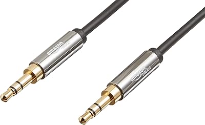 Male Amazonbasics Stereo Audio cable with male 3.5 mm, 2 feet, 0.6 m.. DIAYTAR Nigeria — the online store where variety meets value.