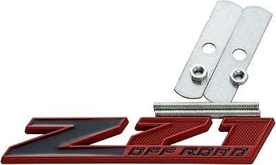 Amprom Z71 Off Road Emblem Badge 5 inch Calandre for GM Silverado 2500HD 3500HD Sierra Tahoe Chrome (Black and Red).. Experience hassle-free shopping with DIAYTAR NIGERIA's user-friendly platform and prompt delivery service.