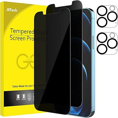 Geetech Protector of confidentiality for iPhone 12 Pro Max 6.7 inch with camera protector, anti-espion tempered glass layer, pack of 2 rooms each.. Your ideal shopping companion, DIAYTAR NIGERIA offers unmatched variety with delivery within a week.
