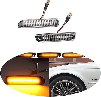 Zanakioto 2 x lateral markers compatible with E46 1999-2001 series 3 sedan 316i 318i 320i 323i 328i 318D 320D 1999-2003 Series 3 Coupé 318ci 320ci 323ci 325ci 3333ci 0ci flashing objective.. From Lagos to Kano, DIAYTAR Nigeria delivers across Nigeria in days.