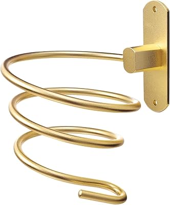 DELFINO hair dryer support, DELFINO golden wall dryer support, aluminum bathroom storage, wall support for storage of bathroom accessories.. DIAYTAR NIGERIA delivers what you want at prices you'll love, all within 5-8 days nationwide.
