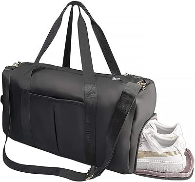 Amateur sports bag for women, sports bag for training, swimming, travel, gym with dry and humid pocket and shoes pocket, black.. DIAYTAR NIGERIA redefines convenience with our vast product selection and swift nationwide delivery.