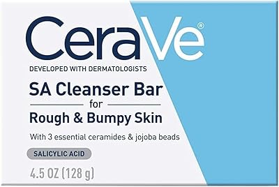 Cera fe her cleaning bar for rough and bumpy skin, 4.5 oz | without soap, paraben -free, scent -free | Double action chemical and physical exfoliation with salicylic acid and Jojoba pearls.. DIAYTAR NIGERIA: Where shopping meets satisfaction with affordable prices and prompt delivery services.