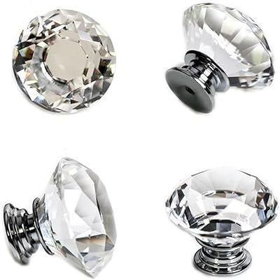 Kimisai 40mm Glass door handles Clear Crystal Cabinet Cabinet Cabinet Cabinet + Home decoration screw (1).. DIAYTAR NIGERIA: Where every shopping need is met with affordable prices and reliable 5-8 day delivery.