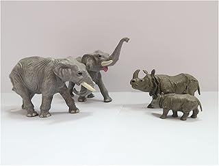 Elephant and rhino figurines on a 1/87 scale, diorama miniatures, sand table scene, partial shooting accessories, all for the layout.. Experience hassle-free shopping with DIAYTAR NIGERIA's user-friendly platform and prompt delivery service.