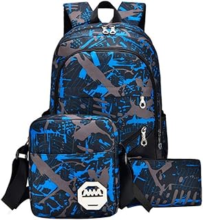 Watopi 3 -piece Classic backpack Multicolor print + pencil bag + multicolored shoulder bag oxford waterproof backpacks for students boys girls children.. Enjoy stress-free shopping with affordable prices on DIAYTAR Nigeria.