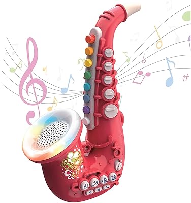 Musical toy saxophone for children, early educational toy for children, mini interesting musical simulation toy with dynamic LED lights and musical functions for boys and girls.. DIAYTAR NIGERIA makes every purchase count with our affordable prices and reliable 5-8 day shipping.