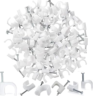 Dlmaonn batch of 200 cable clamps with steel screws, 6 mm 8 mm, audio cable management, video cables, network cables, easy to install, white.. DIAYTAR NIGERIA: The marketplace that brings affordable products to every Nigerian home in under 8 days.
