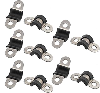 10 pieces of stainless steel tightening necklaces in the shape of a U lined with rubber 6 mm in diameter.. Your e-commerce hub for everything — DIAYTAR Nigeria has you covered.