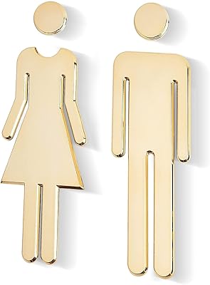 Occupable toilet panel Sticker for ladies and gentlemen, toilet panel, bathroom door, bathroom panel, hotel, office, store, parking, restaurant (gold).. DIAYTAR NIGERIA: Bringing affordable shopping solutions with a diverse product catalog delivered nationwide.