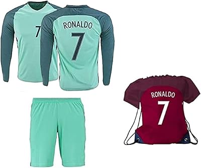 Portuguese SHORT and football jersey Ronaldo, short/long sleeves for children and young people, set backpack for home or outside.. DIAYTAR NIGERIA delivers happiness in 5-8 days with our affordable and diverse product range.