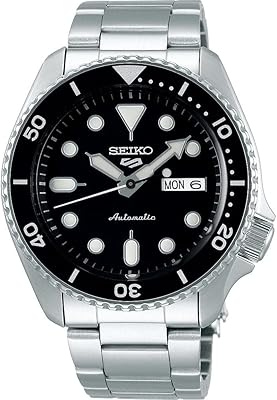 Automatic steel watch for men SRPD55K1, silver/black, 42 ​​mm, casual, dressed/formal, multi, 42 mm, casual, dressed/formal.. DIAYTAR NIGERIA delivers affordability and convenience to your doorstep within 8 days of purchase.
