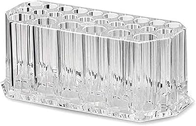 Organizer of makeup and cosmetic brushes in acrylic | 26 storage compartments for cosmetics (transparent).. Explore the biggest product variety online — only at DIAYTAR Nigeria.