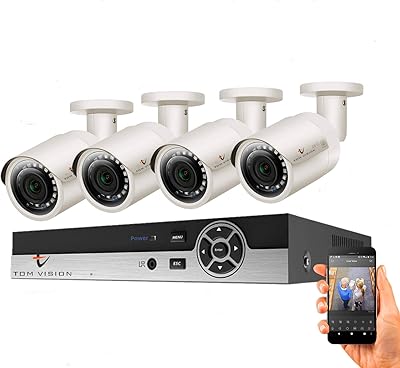 Safety camera system 2K 4ch 2MP DVR with 4 interior and exterior cameras 2.0MP IP66 Waterproof, P2P domestic security, 100 feet night vision, for the house and the company (4chkit (HDD remark), white).. DIAYTAR NIGERIA delivers satisfaction with every purchase through our affordable and reliable service.