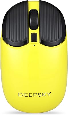 Reusable bimode wireless mouse PG90 BT5.0 + Optical mouse 2.4g with 6 DPI adjustable for the office and the games - yellow.. Your new favorite way to shop online — DIAYTAR Nigeria.