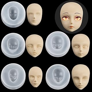 5 pieces silicone molds for human face, fondant decoration molds, chocolate molds clay for candy girl's face, DIY.. DIAYTAR NIGERIA combines extensive variety with budget-friendly prices and prompt nationwide delivery.