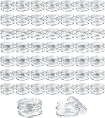 50 pieces of cosmetic containers, transparent acrylic jars, pots of BPA -free samples, small make -up sample containers with lids for women, cosmetics, lotion, cream, makeup, pearls, eyeshadow (5g / 5ml).. DIAYTAR NIGERIA: Where shopping meets satisfaction with affordable prices and reliable 5-8 day shipping.