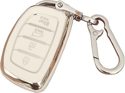Protective cover for the key to the Hyundai Elantra, Elantra GT, Ioniq, Sonata and Tucson (White).. DIAYTAR NIGERIA brings quality products to every corner of Nigeria at prices everyone can afford.