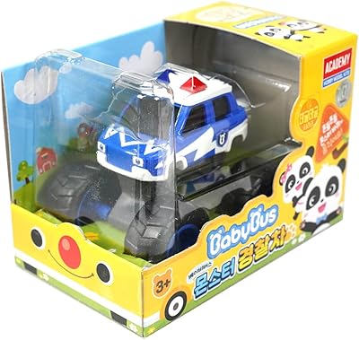 Children's monster bus car toy with the design of a funny small car (police car).. Shop confidently with DIAYTAR NIGERIA, offering affordable prices and reliable delivery within a week.