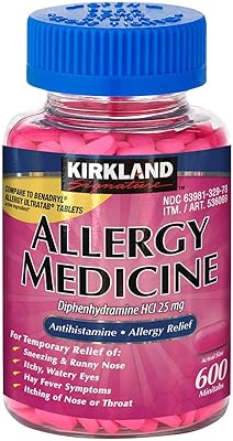 Kirkland allergies medication Diphenhydramine HCI 25 mg 600 tablets (3).. Shop smarter with DIAYTAR NIGERIA's comprehensive catalog and budget-friendly 5-8 day delivery.