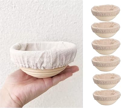 Mini basket and isothermal lining at the White Shop (Lot of 6) Bread Molds Au levain for professional and amateur bakers.. Say goodbye to limited options and long shipping times. DIAYTAR Nigeria delivers variety, quality, and affordability straight to your door.