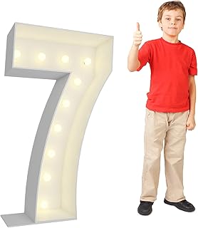 Joy Box Designs Set of 3 -foot pre -cut marquee, large 7 light digits, banners for birthday decorations, wedding and wedding party.. Your digital shopping companion, DIAYTAR NIGERIA offers unmatched value with nationwide shipping.