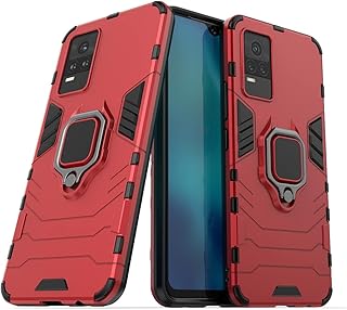 Double layer durable protective shell compatible with vivo y73 and vivo y21e with metal ring and crutch (works with a magnetic car support) (red) (red).. Embrace a new era of online shopping with DIAYTAR NIGERIA's extensive range and budget-friendly prices.