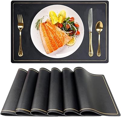 6 table sets, table linen for dining table, heat -resistant and non -slip washable tablecloth, dish accessories for the (black).. Shop smarter with Nigeria's premier e-commerce platform, featuring affordable products delivered nationwide.