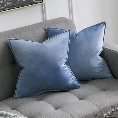 Kutey decorative velvet square cushion cover, cushion cover for single -seater single, modern and colorful sofa 20 x 20 inches / 50 x 50 cm (Color Blue Glacier) (2 room batch) C2.. Your ultimate shopping destination, DIAYTAR NIGERIA combines extensive selection with affordable shipping.