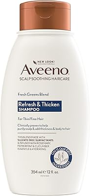 Aveeno, sulfate -free shampoo Fresh Greens Blend with rosemary, mint and cucumber to thicken fine or fine hair, parabenus, 12 oz.. DIAYTAR NIGERIA: Where shopping is easy, prices are low, and delivery is just days away.