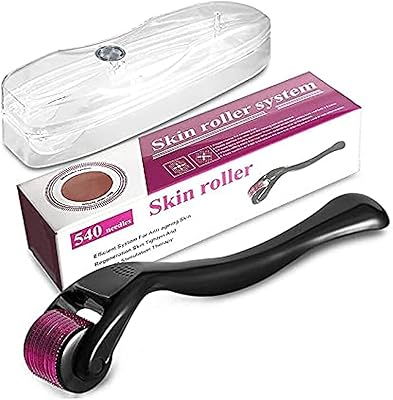 Face skin care device Derma Roller Titanium 540 fine needles, black.. DIAYTAR NIGERIA connects your desires with reality through our affordable e-commerce platform and quick delivery.