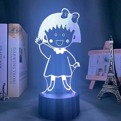 3D LED night light with anime design chibi maruko, 7 gradation colors, tactile usb port, suitable for Christmas and birthday gifts for children.. Shopping has never been easier — DIAYTAR Nigeria delivers it all in 5–8 days.