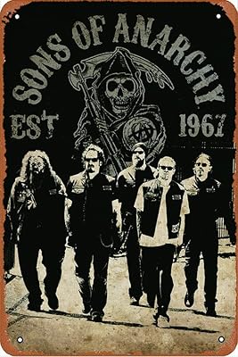 Shvieiaart Sons of Anarchy poster - Vintage metal tin panel Reaper crew, wall decoration for bars, coffee bar decoration, 12 x 8 inch house wall decoration.. Your shopping dreams realized through DIAYTAR NIGERIA's affordable platform with reliable delivery times.