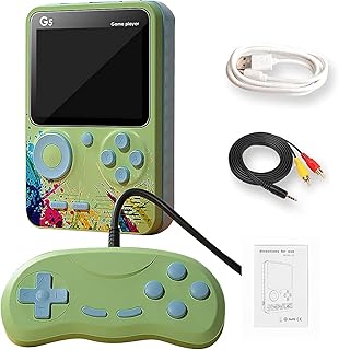 Retro Merusi G5 retro portable game console, 3 inch, 500 conventional integrated FC games, support for television and players (green).. You deserve better shopping — choose DIAYTAR Nigeria today.