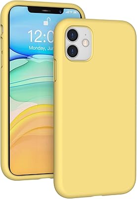 Ichoice liquid silicone protective shell for iPhone 11, fine anti-scratch protection case in flexible rubber gel for iPhone 11 (yellow).. Everyday deals, every category — only on DIAYTAR Nigeria.