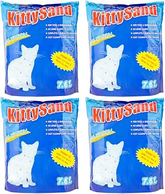 Sand for cat crystal kitty sand plain 7.6 l - pack of 4.. DIAYTAR NIGERIA: Making online retail accessible to all with affordable nationwide shipping.