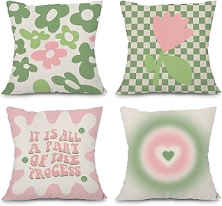 Heilkee Danish pastel cushion cover pretty green and pink bedroom decor.. Experience DIAYTAR NIGERIA, where extensive product variety meets pocket-friendly prices and reliable delivery.