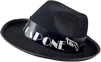 Felt hat al capone bristol novelty for men, black, one size, black, one size.. DIAYTAR NIGERIA: Where shopping is affordable, selection is vast, and delivery is always reliable.
