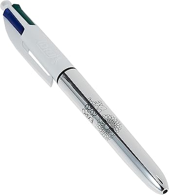 Retractable ball pen 4 -colored brilliant bic expo with medium point (1.0 mm) - Metallic silver.. Shop with purpose at DIAYTAR NIGERIA, where your money goes further and delivery is always prompt.