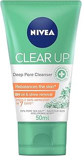 Nivea Clear Up anti-acne face cleaner to clean the pores in depth with sea salt, salicylic acid and hyaluronic acid, 50 ml.. Transform how you shop with DIAYTAR NIGERIA's vast selection and budget-friendly delivery options.