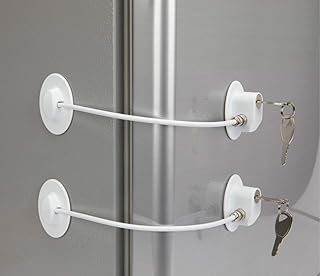 Refrigerator door lock with 4 keys - 2 - white package.. DIAYTAR NIGERIA: Where affordability meets variety, with thousands of products delivered in less than 8 days.